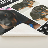 Couverture Sherpa Black Pet Lover Photo Collage personnalisable Chie (3/4)