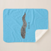 Couverture Sherpa Black spotted moray eel cartoon (Devant (Horizontal))