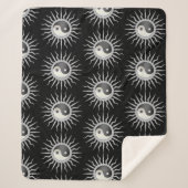 Couverture Sherpa Black Starburst Yin Yang (Devant)