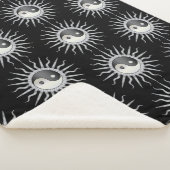 Couverture Sherpa Black Starburst Yin Yang (3/4)