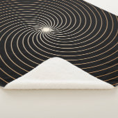 Couverture Sherpa Black & White Swirl avec Gradation Tan (3/4)