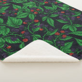 Couverture Sherpa Blackberry sur gris foncé (3/4)