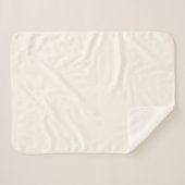 Couverture Sherpa Blanc floral (Devant (Horizontal))
