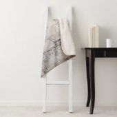 Couverture Sherpa Blanc noir et bronze (En situation)