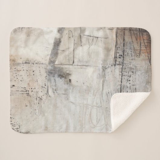 Couverture Sherpa Blanc noir et bronze (Devant (Horizontal))