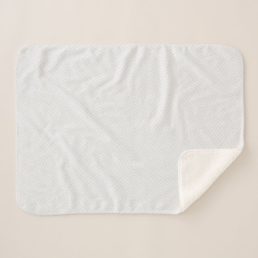 Couverture Sherpa Blanc solide texturé. (Devant (Horizontal))