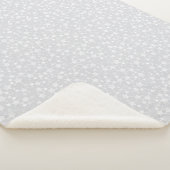 Couverture Sherpa Blanc sur gris pâle | Motif d'étoiles d'impression (3/4)