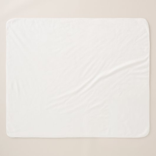 Couverture Sherpa Blanc Uni (Devant (Horizontal))
