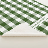 Couverture Sherpa Blanc vert Chauffage de buffle blanc avec nom (3/4)