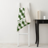 Couverture Sherpa Blanc vert Chauffage de buffle blanc avec nom (En situation)