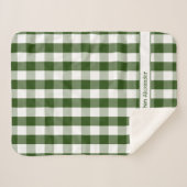Couverture Sherpa Blanc vert Chauffage de buffle blanc avec nom (Devant (Horizontal))