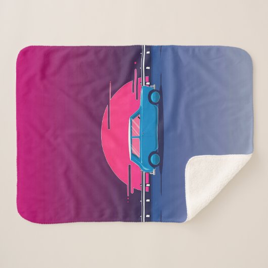 Couverture Sherpa Blanche Austin Mini Cooper (Devant (Horizontal))