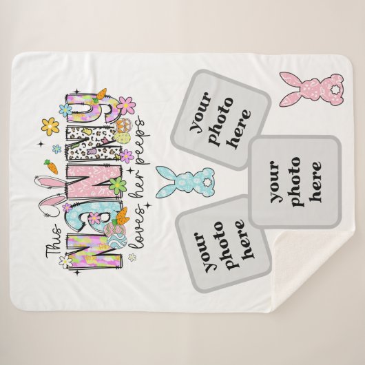 Couverture Sherpa Blanche-bascule de Pâques de la nounou (Devant (Horizontal))