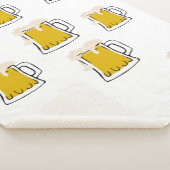 Couverture Sherpa Blanche en polaire de la bière (3/4)