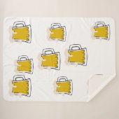 Couverture Sherpa Blanche en polaire de la bière (Devant (Horizontal))