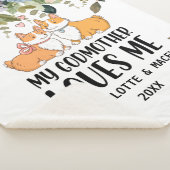 Couverture Sherpa Blanche Florale Ma Godmère M'aime Personnalisée (3/4)