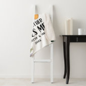 Couverture Sherpa Blanche Florale Ma Godmère M'aime Personnalisée (En situation)