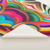 Couverture Sherpa Blanche Sherpa Abstraite colorée inspirée des Bonn (3/4)