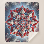 Couverture Sherpa Blanche Sherpa aux couleurs norvégiennes (Devant)