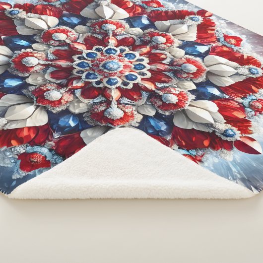 Couverture Sherpa Blanche Sherpa aux couleurs norvégiennes (3/4)