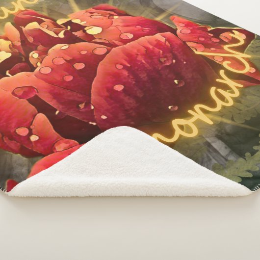 Couverture Sherpa Blanche Sherpa aux fleurs (3/4)