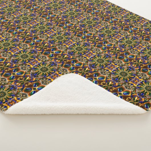 Couverture Sherpa Blanche Sherpa avec design couleur Brésil (3/4)