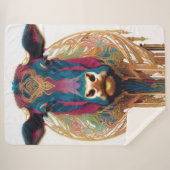 Couverture Sherpa Blanche Sherpa de vache moderne (Devant (Horizontal))