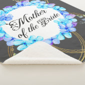 Couverture Sherpa Blanche Sherpa en bleu Elegant Aquarelle Fleurs (3/4)