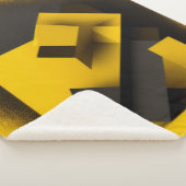 Couverture Sherpa Blanche Sherpa en moutarde noire (3/4)