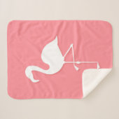Couverture Sherpa Blanche Sherpa flamingo rose (Devant (Horizontal))