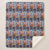 Couverture Sherpa Blanche Sherpa Florale (Devant)