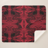 Couverture Sherpa Blanche Sherpa Fumée Rouge (Devant (Horizontal))