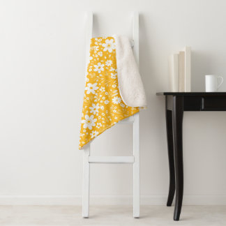 Couverture Sherpa Blanche Sherpa Jaune Mellow