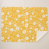 Couverture Sherpa Blanche Sherpa Jaune Mellow (Devant (Horizontal))