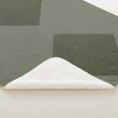 Couverture Sherpa Blanche Sherpa Moss à double diamant (3/4)