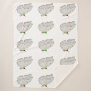 Couverture Sherpa Blanche Sherpa Papillon blanc