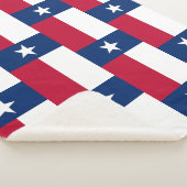 Couverture Sherpa Blanche Sherpa Patriotic avec drapeau du Texas (3/4)