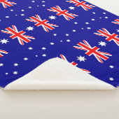 Couverture Sherpa Blanche Sherpa patriotique avec drapeau australien (3/4)
