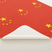 Couverture Sherpa Blanche Sherpa patriotique avec drapeau chinois (3/4)