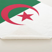 Couverture Sherpa Blanche Sherpa patriotique avec drapeau d'Algérie (3/4)