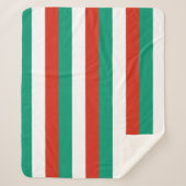 Couverture Sherpa Blanche Sherpa patriotique avec drapeau de la Bulg (Devant)