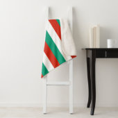 Couverture Sherpa Blanche Sherpa patriotique avec drapeau de la Bulg (En situation)