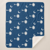 Couverture Sherpa Blanche Sherpa patriotique avec drapeau de la Caro (Devant)