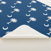 Couverture Sherpa Blanche Sherpa patriotique avec drapeau de la Caro (3/4)