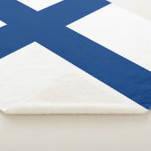 Couverture Sherpa Blanche Sherpa patriotique avec drapeau de la Finl (3/4)