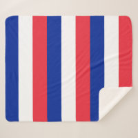 Blanche Sherpa patriotique avec drapeau de la Fran