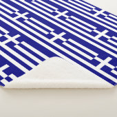 Couverture Sherpa Blanche Sherpa patriotique avec drapeau de la Grèc (3/4)