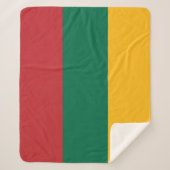 Couverture Sherpa Blanche Sherpa patriotique avec drapeau de Lituani (Devant)