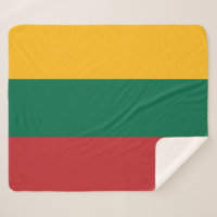 Blanche Sherpa patriotique avec drapeau de Lituani