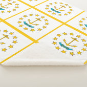 Couverture Sherpa Blanche Sherpa patriotique avec drapeau de Rhode I (3/4)
